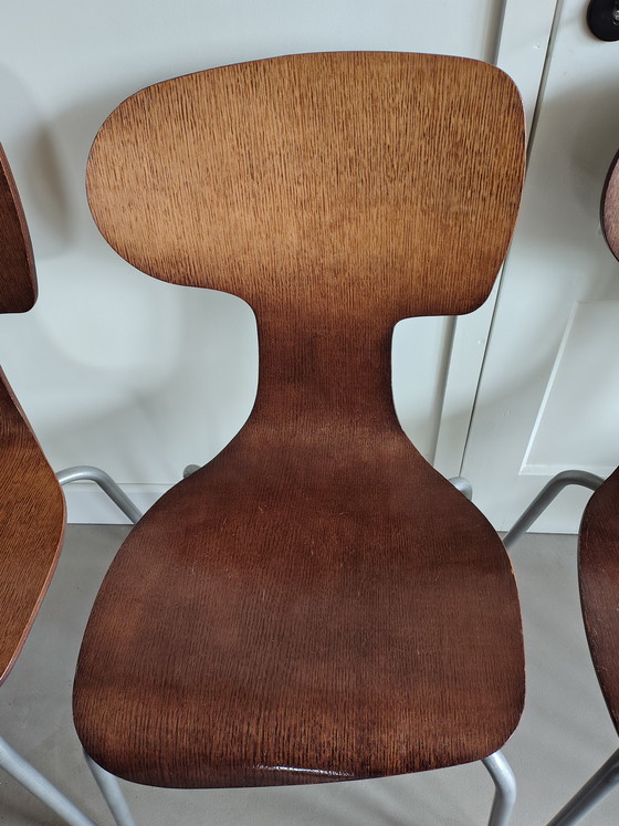 Image 1 of 4x vintage playwood eetkamerstoelen 