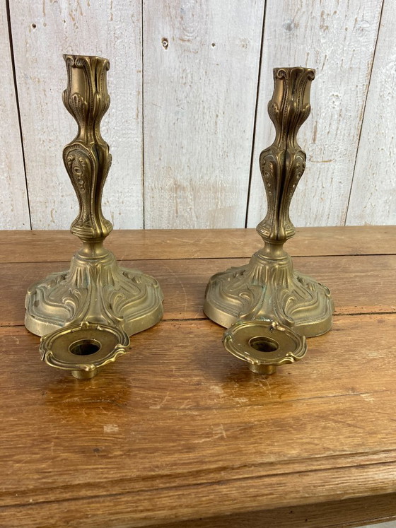 Shepherd of antique candlesticks – Candle holders, Metal (photo 6 of 9)