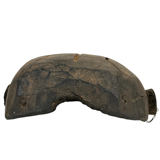 Máscara de chamán nepalí antigua con pelo y marca ritual – c. 1900–1930 – Esculturas, Wood, Metal (photo 7 of 7)