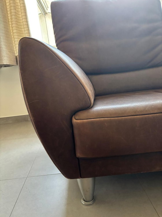 Bruine Vintage Zetel – Jori, 2 zitsbanken, Leather, Metal (photo 4 of 6)