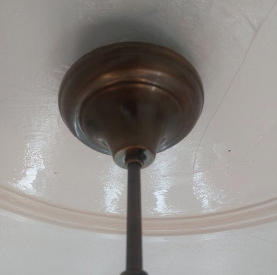Vintage lamp 1970 fully restored and new electrical wiring – Pendant lamps, Glass, Metal (photo 6 of 11)