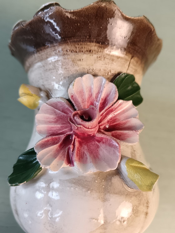 Image 1 of Capodimonte vase from the 1950s