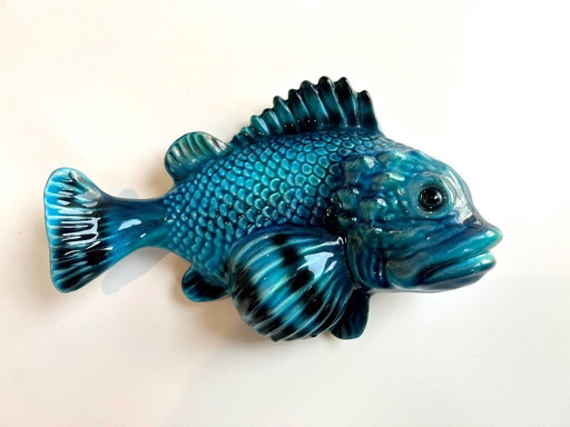 Italian Fish Ceramic Wall-Hanging Figure. 20cm. 1980's.