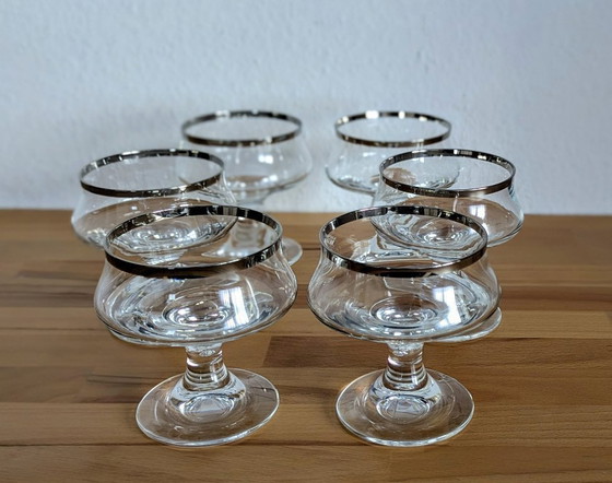 12-delige glasset met zilveren rand, cocktailglazen en biertulpen. – Glazen & Karaffen (photo 7 of 10)