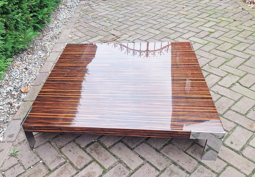 Mesa de centro de diseño italiano de Desalto chapa de palisandro