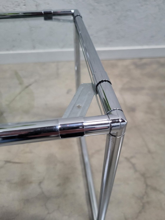 Image 1 of Poul Cadovius Serie Abstracta Modular chrome cube side table 1960s