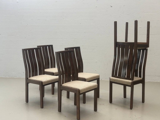 Vintage dining room chairs from Willisau, 1970s – eetkamerstoelen, Wood