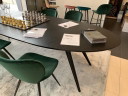 Table de bureau ou de salle à manger ovale noire Dan-Form de Morten Georgsen avec 4 chaises