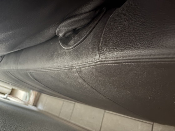 2,5 Zits Bank Montel Bruin Echt Leer Met Verstelbare Rugleuning – Banken, Leather, Metal (photo 8 of 12)