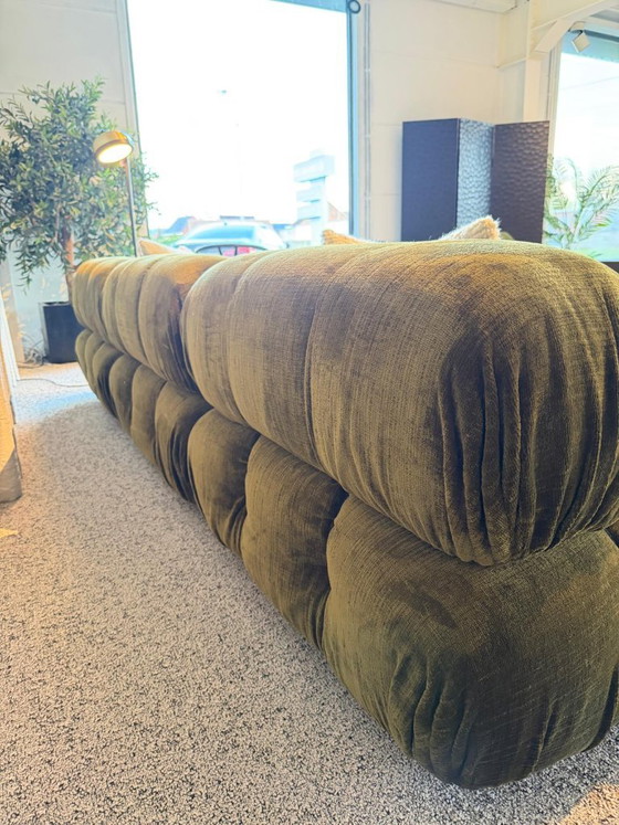 Camaleonda - B&B Italia - Modular sofa in velvet, olive green, Italian Design (photo 5 of 7)