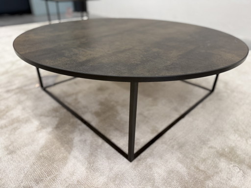 Mesa de centro Leolux Prismo de cerámica y hierro color musgo