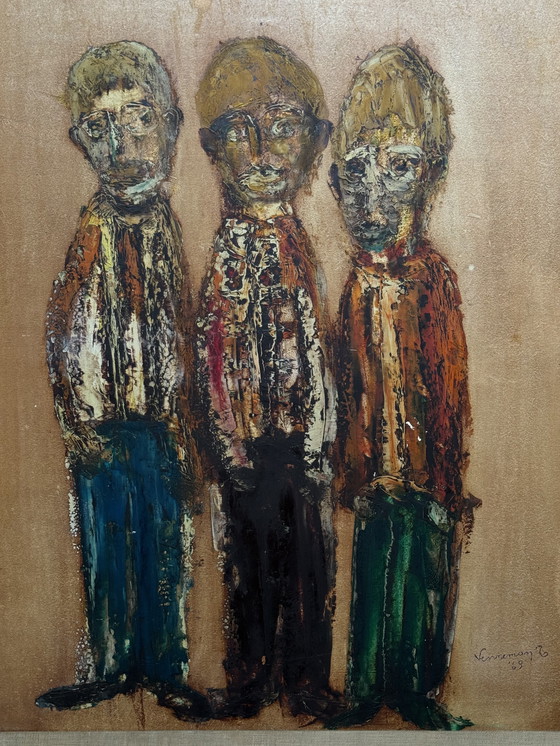 Image 1 of Tony Venneman (XX) - tres figuras, 1969. Art brut