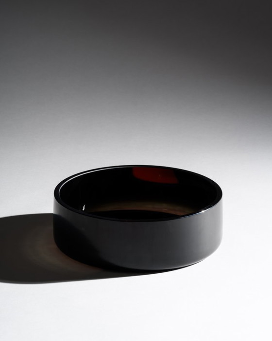 Image 1 of Bol en verre de studio inspiré de l'Op-Art Glasfachschule Zwiesel Hans Wudy Allemagne 2012