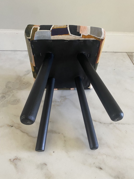 Image 1 of Tabouret recyclé avec tissu de créateur