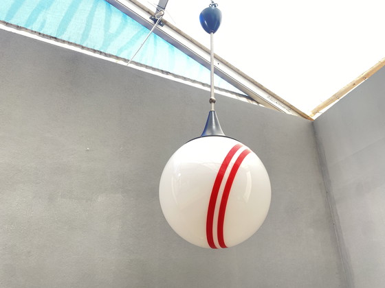 Image 1 of Hanging Pendant Lamp with Round Glass Shade