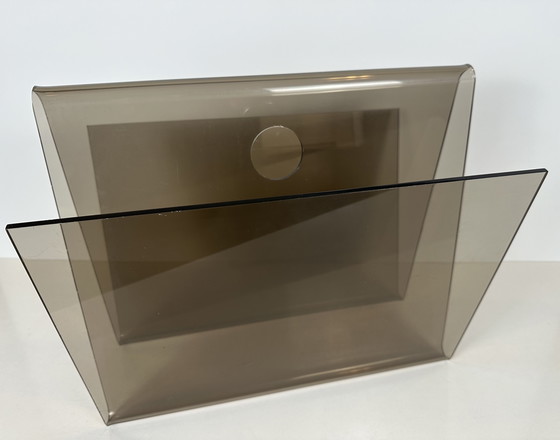 Image 1 of Vintage newspaper/magazine holder - plexiglass