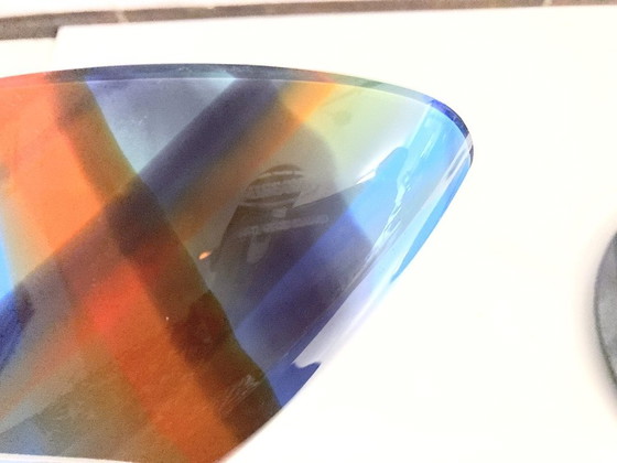 Image 1 of Italienische Halogen Stehleuchte Bogenleuchte Muranoglasschirm von Missoni 80er
