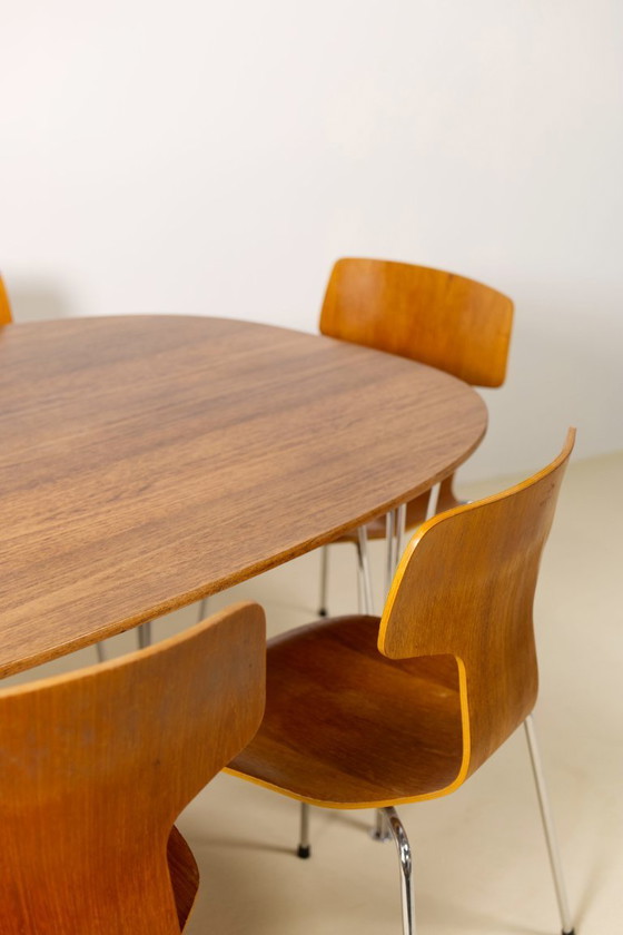 Image 1 of Piet Hein & Bruno Mathsson Superellipse Dining Table, 1970's, Fritz Hansen