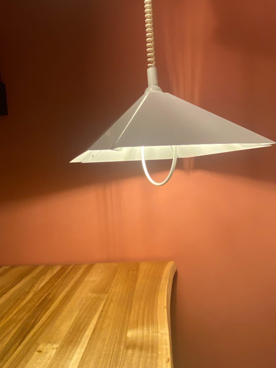 Lampada a Sospensione Dijkstra Piramide | Mid-Century Modern Olandese | Regolabile a Saliscendi | Anni '70 (photo 2 of 23)