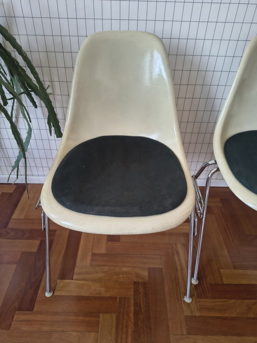 3 x Eames Miller DSX stacking base fiberglass
