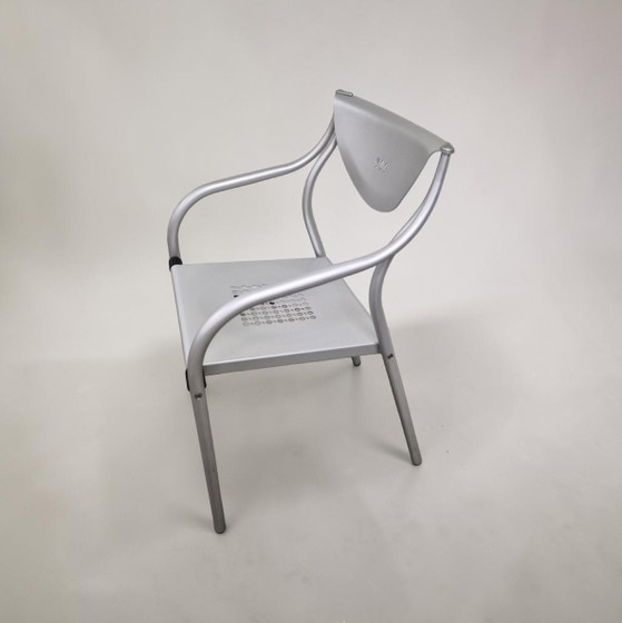 Poltrona di design in alluminio, Paolo Parigi modello 999, anni '90 – Sedie da pranzo, Metal (photo 3 of 11)