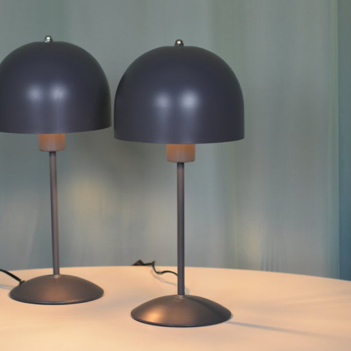 2x mushroom table lights