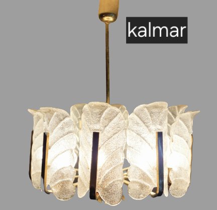 Lámpara colgante Kalmar Acanthus de 10 hojas – kroonluchters, Glass, Brass