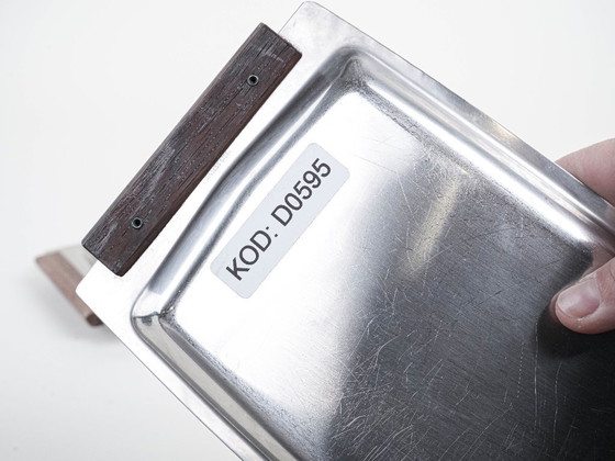 Image 1 of Plateau en acier inoxydable, design danois, années 1970, fabriqué au Danemark