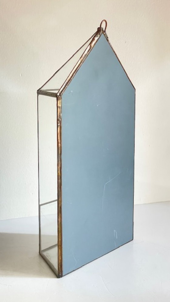 Image 1 of Fioriera vintage in vetro e ottone
