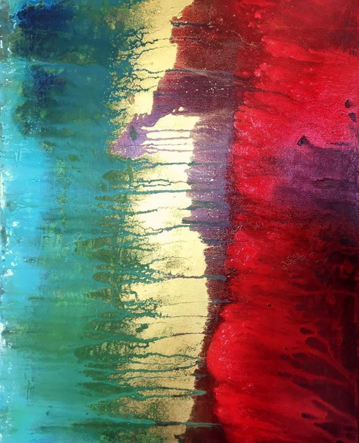 Original Acrylic Painting Abstract Expressionism Excitation