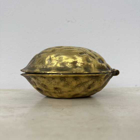 Image 1 of Brass Walnut Shaped Nut Cracker, 1970's