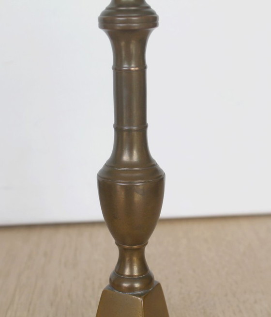 Image 1 of Candelabros, juego de 2, antiguos, de finales del siglo XIX, de latón.