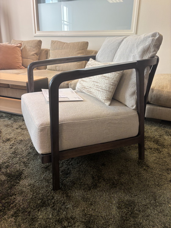 Image 1 of Flexform Crono Armchair Fabric - Extra Elodie 1221 Ashwood