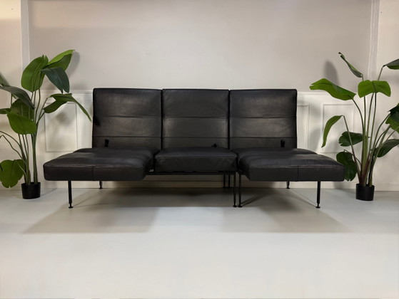 Image 1 of Brühl Roro Soft Sofa Leder Garnitur Schlafsofa Zwart 3-zits