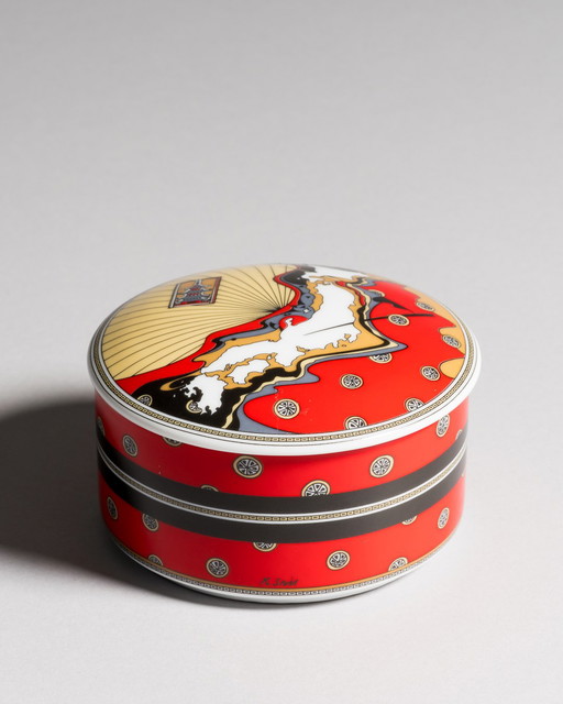 Rosenthal Porcelain Lid-Box Nr.7 A Visit to Japan Sammlerdose Reisen