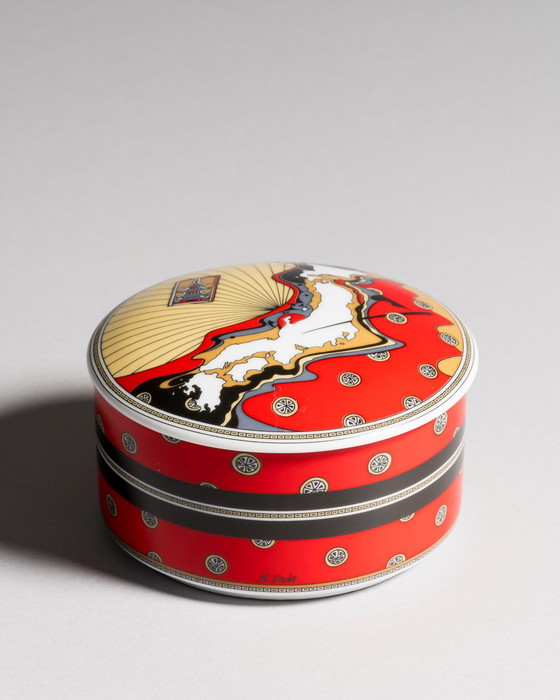 Image 1 of Rosenthal Porzellan Sammler-Deckeldose Nr.7 Ein Besuch in Japan Sammlerdose Reisen
