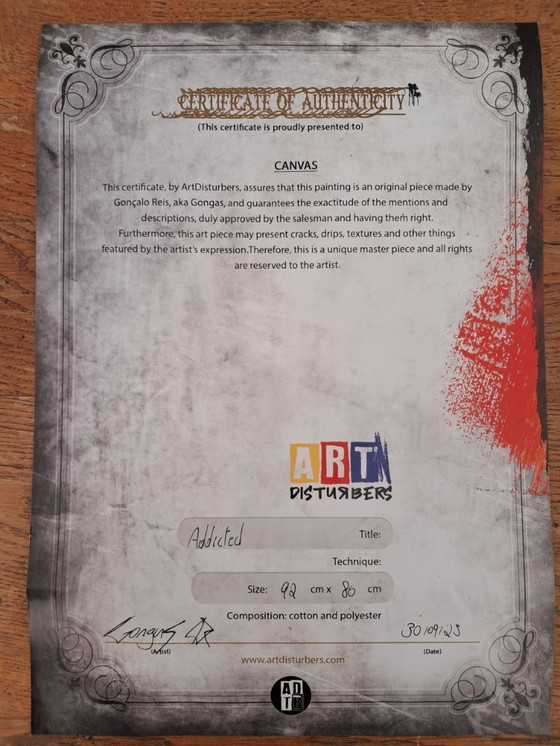 Image 1 of GONGAS - Addicted - Toile d'artiste