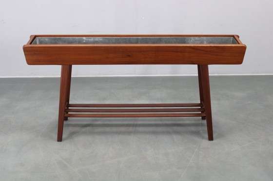 Image 1 of Jardinière danoise en bois, style milieu du XXe siècle, avec base en teck