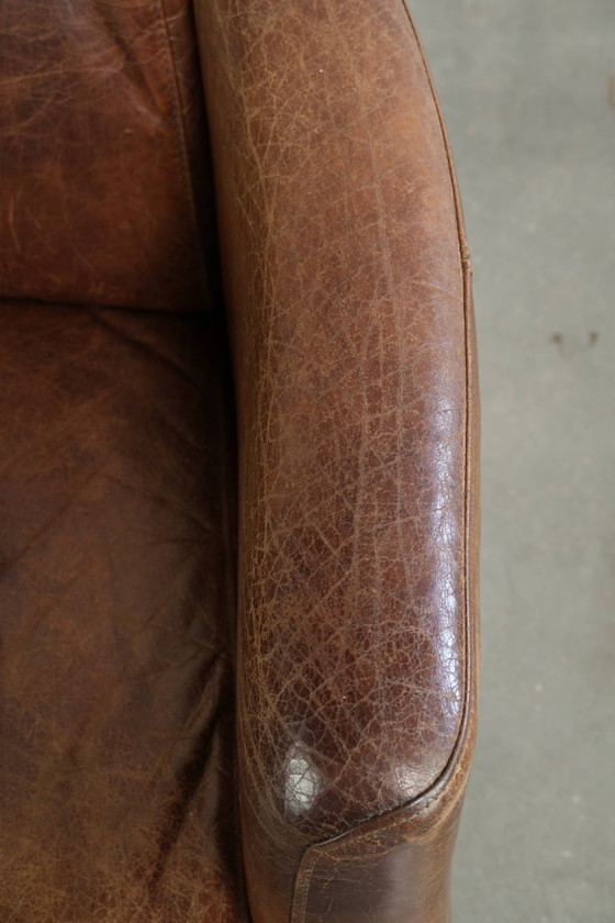 Fauteuil Aviator Design en cuir de vachette couleur cognac – Leather (photo 8 of 12)