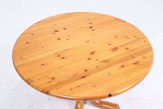 Image 1 of Table de cuisine vintage en pin des années 60 | Mid Century Table de salle à manger rétro des années 70 Bois extensible #05-41