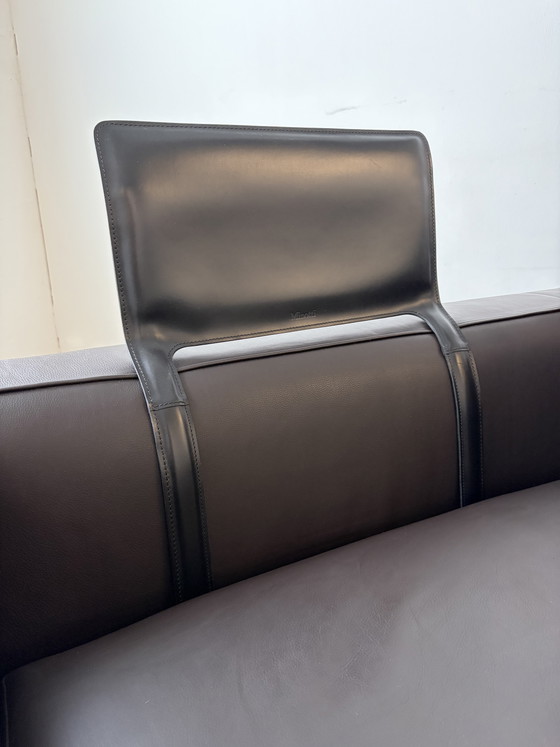 Minotti Powell Divano Designer con Chaise Longue in Pelle – Zona salotto (photo 9 of 14)