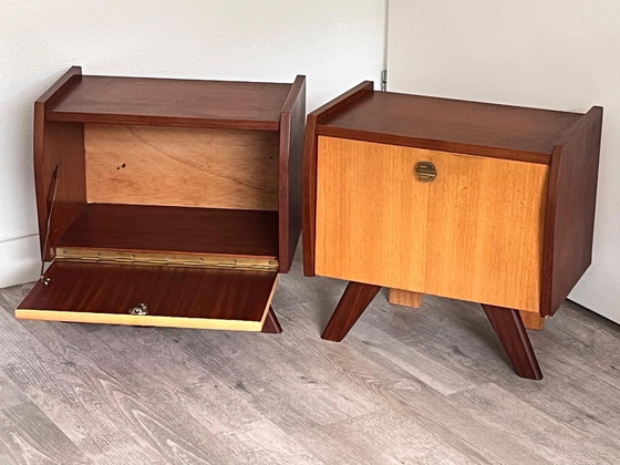 Image 1 of Vintage Nightstands | Teak Wood | 1960s