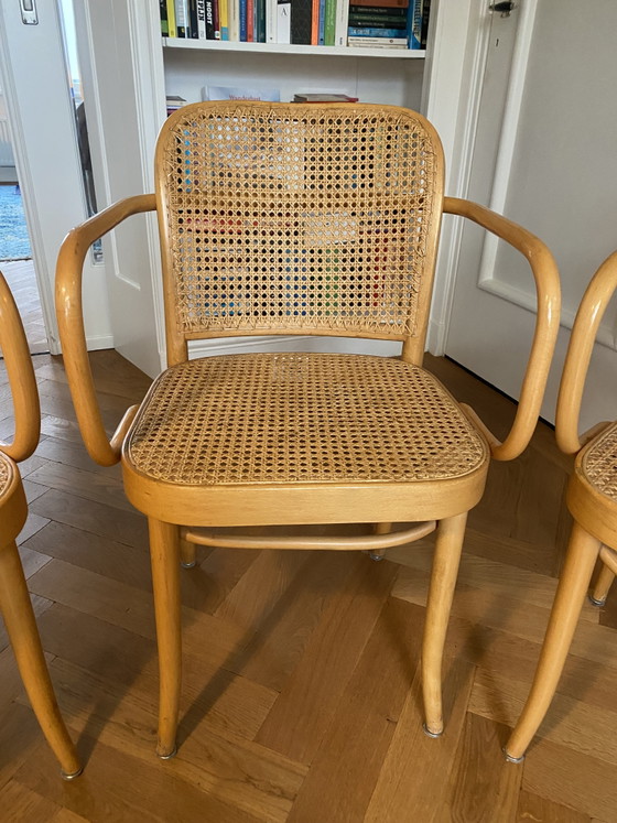 Three Thonet Chairs From The 90s – Dining chairs, Wood, Rattan (photo 5 of 10)