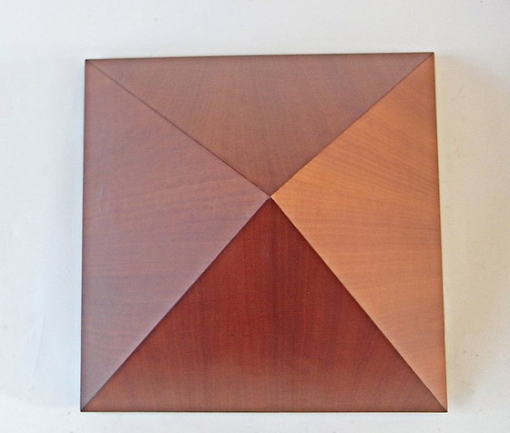 Image 1 of Armoire colonne postmoderne, en bois de cerisier, pièce unique des années 1980