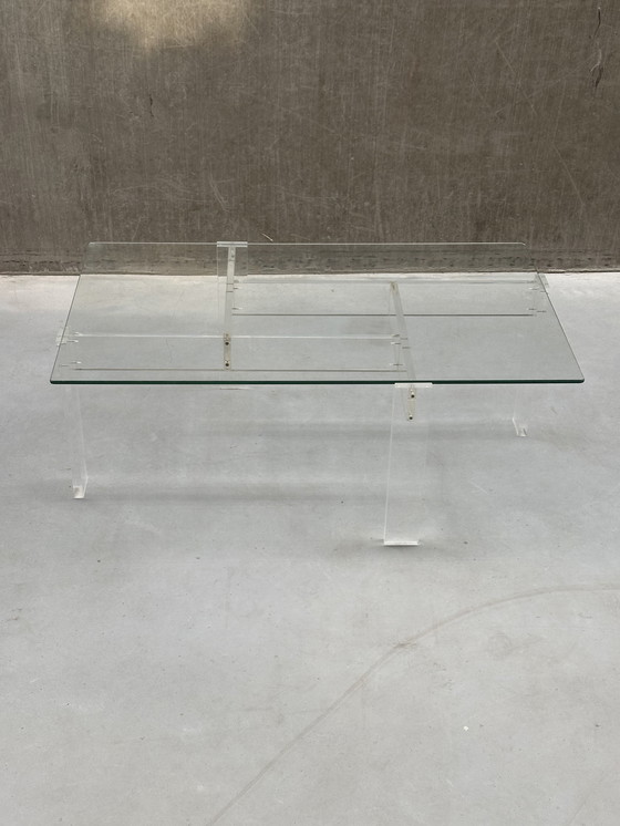 Image 1 of Table basse vintage Swart / plateau en acrylique et verre '60