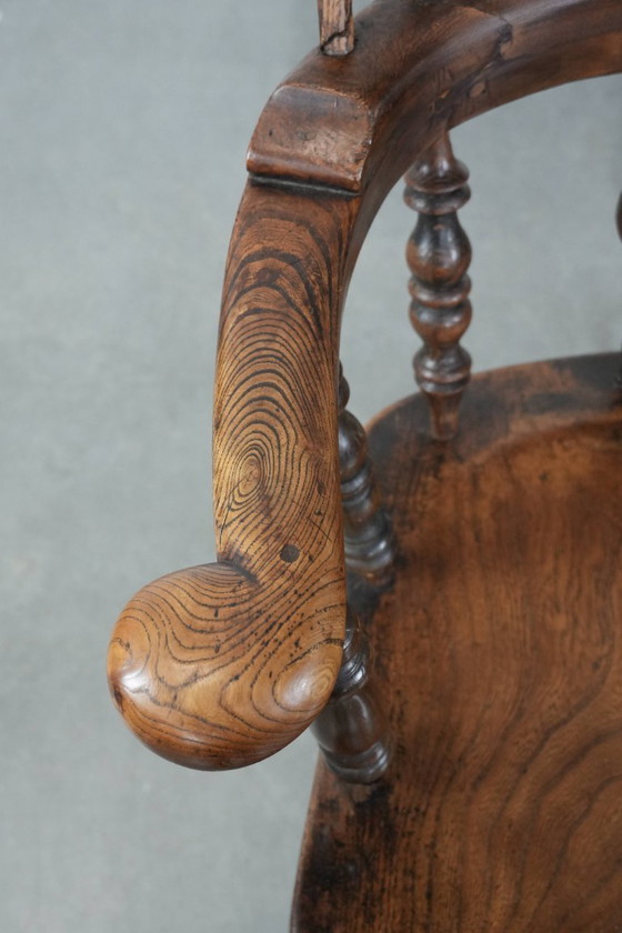 Image 1 of Antiker englischer Windsor-Stuhl mit hoher Rückenlehne aus dem 18. Jahrhundert