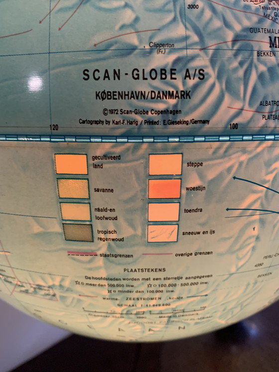 Image 1 of Scan-Globe illuminé de 1972