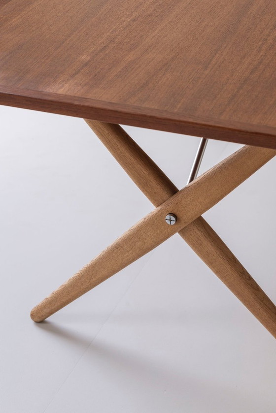 Image 1 of Seltener Hans Wegner 'Sawbuck' Tisch, DK 1960er