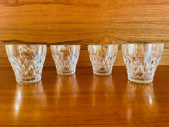 Image 1 of Vintage, Diamond Cut Water Glasses, Vereco / Duralex, France