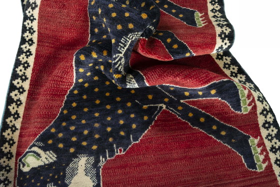 Image 1 of Tapis Gabbeh nomade noué à la main 155 x 100 cm